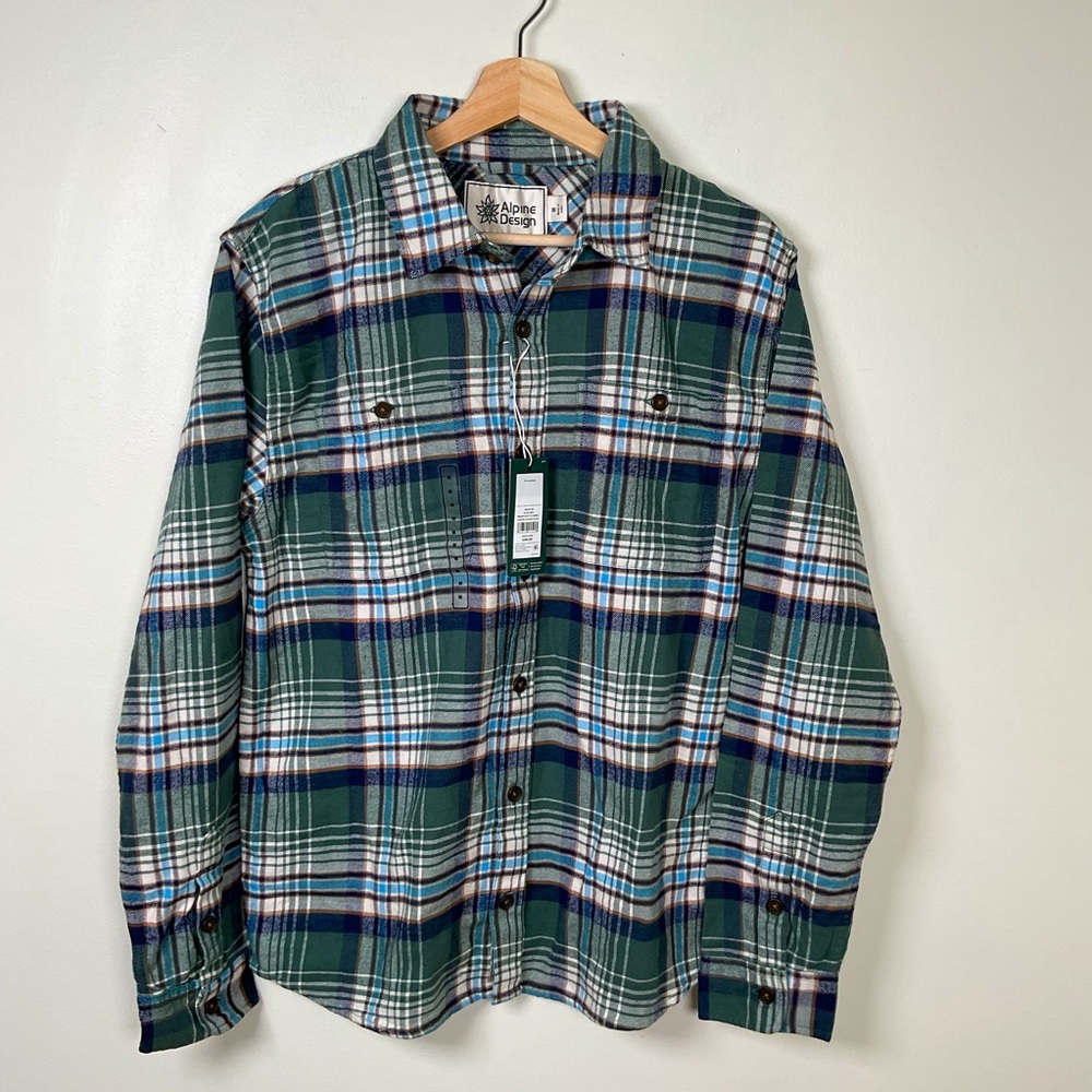 Alpine Design Men's‎ Flannel L/S Shirt Size Medium NWT